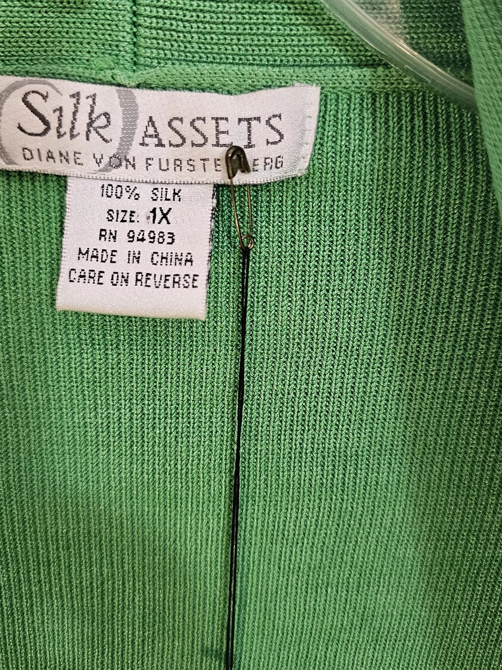 Silk Assets Diane Von Furstenberg Vintage 100% Silk Embroidered Cardigan 1X
